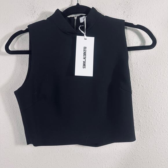 Elizabeth James Aisling Black Crop Top XS - Picture 1 of 3